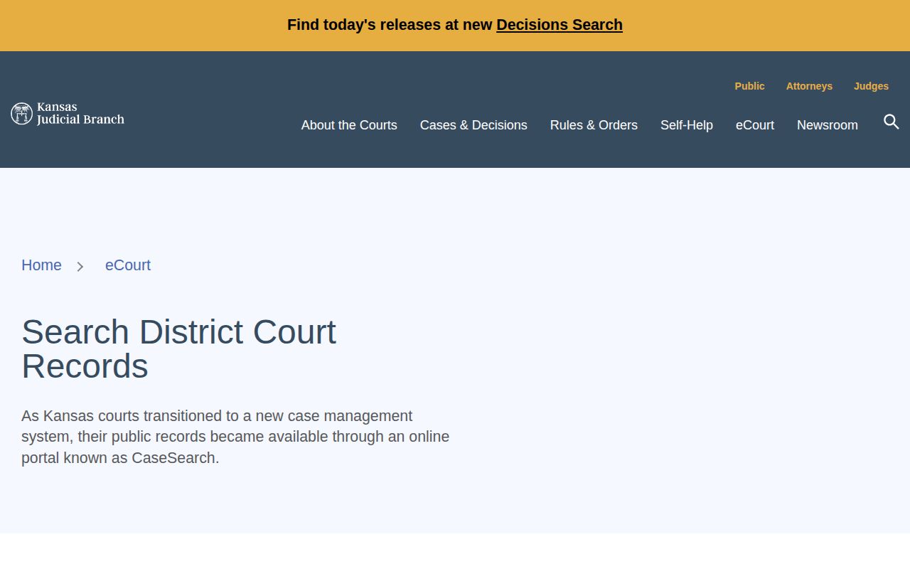 Edwards County release record District Court access guide